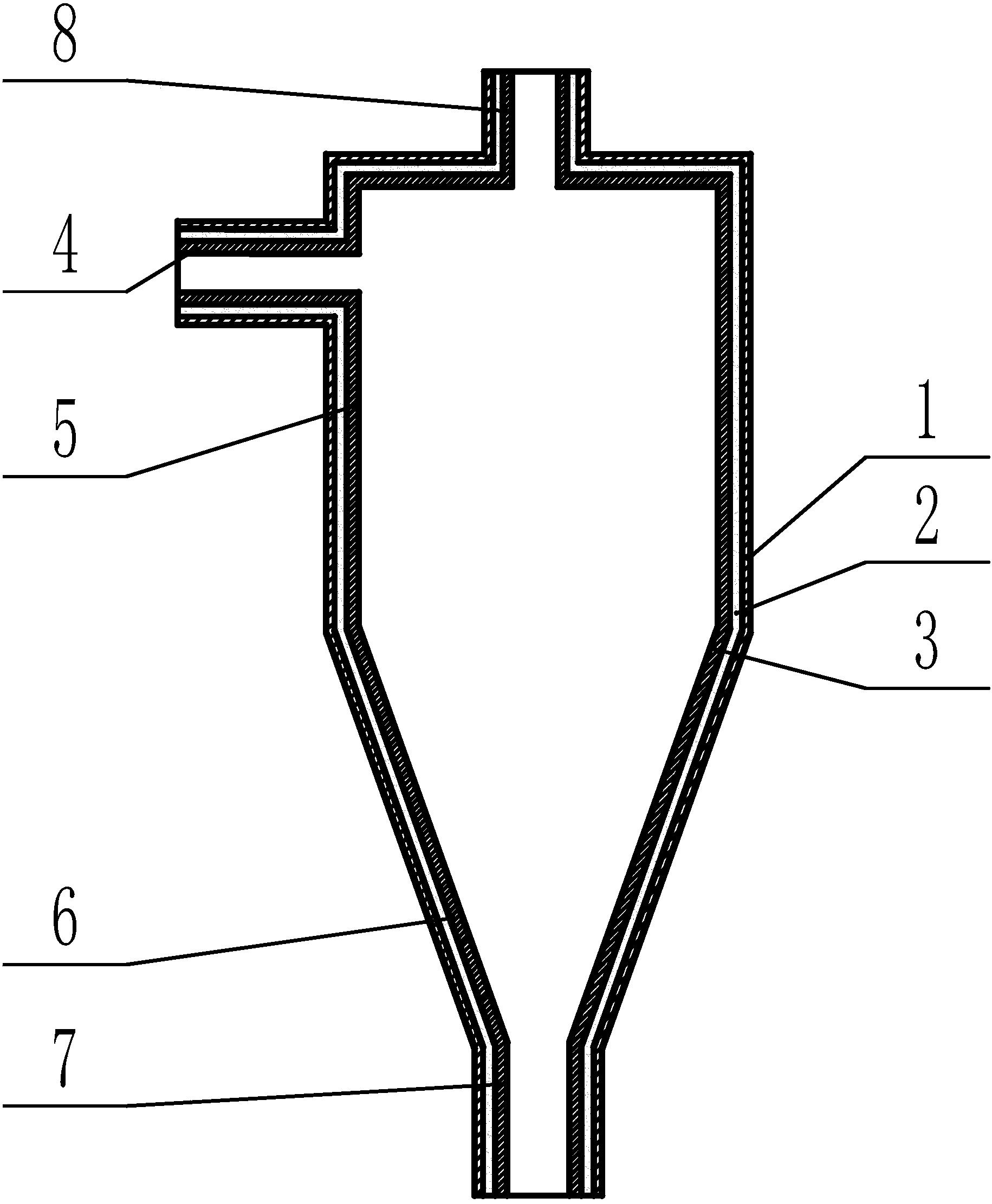 一種以碳化硅陶瓷材料為內(nèi)襯的旋風(fēng)器